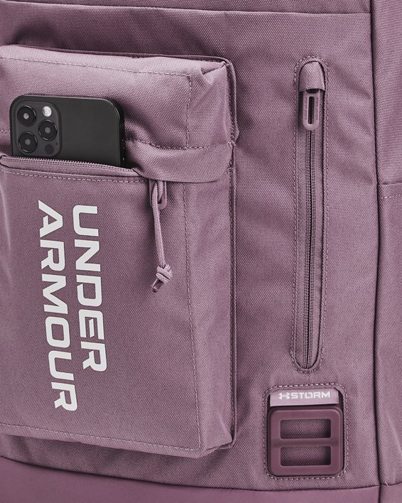 Unisex UA Halftime Backpack, Purple, pdpMainDesktop image number 2